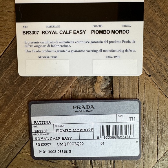 Prada Piombo Royal Calf Easy Leather Foldover - Small Shoulder Bag - Picture 9 of 10